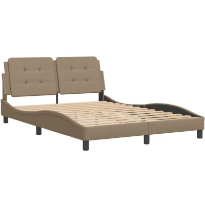 Image of vidaXL Bed Frame without Mattress &quot;Zadar&quot; Cappuccino 120x200 cm Faux Leather
