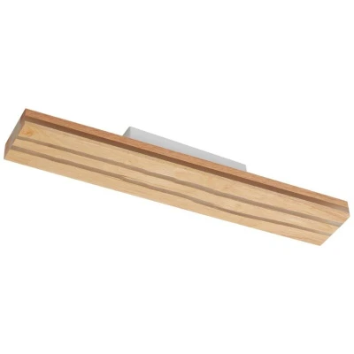 Image of Lucande LED ceiling light Silja, wood, 100 cm, 430lm