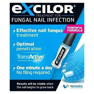Image of Excilor Nail Fungus Treatment Solution, Fungal and Repair for Fingernails Toenails, 3.3ml