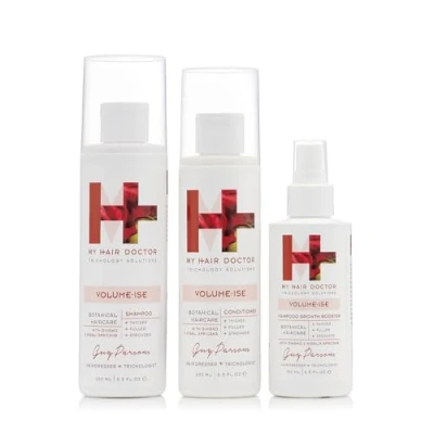 Image of My Hair Doctor Sulfate Free Shampoo (250ml), Conditioner (200ml) &amp; Growth Spray (150ml) Volume ISE Trio Care Set Fine Regrowth Sulphate and Sets