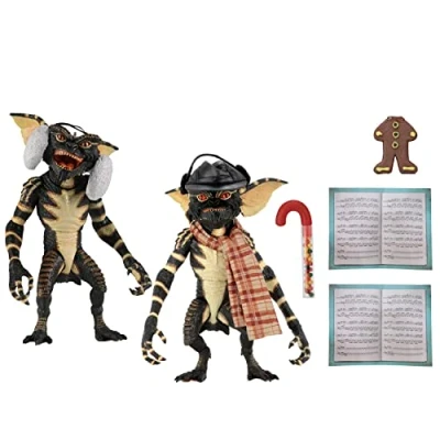 Image of NECA Collectible 2 Pack Gremlins 7&quot; Scale Action Figures Christmas Carol Winter Scene Two