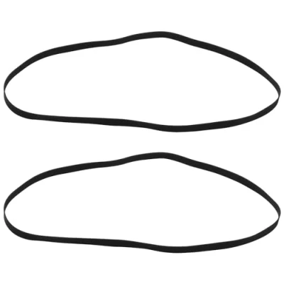 Image of Create idea 2pcs Black Rubber Record Belt for Gramophone Turntables Player Turntable Phonograph Replacement 190mm Folded Length 5mm Width