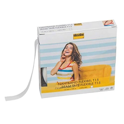 Image of Vlieseline Flexible Seam Tape 15mm Wide White 5m Length