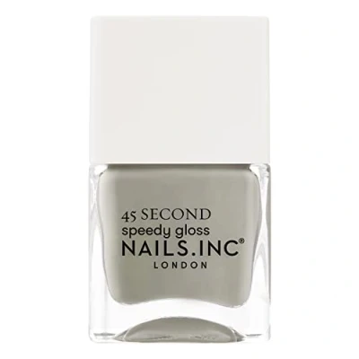 Image of Nails.INC 45 Second Speedy Gloss Made In Marylebone 14ml, Grey Nail Polish