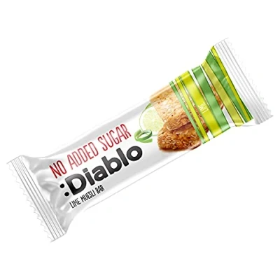 Image of Diablo Lime Muesli Bar No Added Sugar Sweetened with Maltitol Breakfast Bars Diabetic Friendly Hamper Available Perfect for Gifting 1 30g (Pack Of 2)