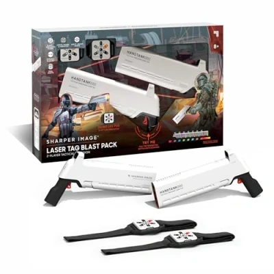 Image of Sharper Image Handtank Blast Pack Laser Tag Set with 2 Blasters and Life Pods compatible Multiplayer System Dynamic Shooting Modes