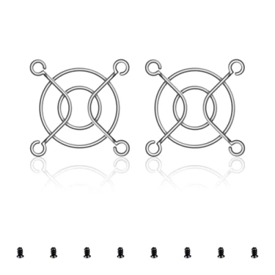 Image of YIMATEECO Fan Grill 40mm 2 Pack Metal Finger Protector Guard Protective Cover CPU Case Grille for Fans, PC Computer Cooling (40x40mm, Pack)