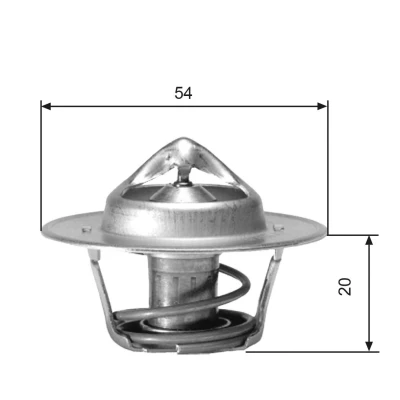 Image of 133720 Engine thermostat GATES TH00171G1 71C with gaskets/seals without housing LAND ROVER: Defender Off Road, FORD: Transit Mk2 Platform / Chassis