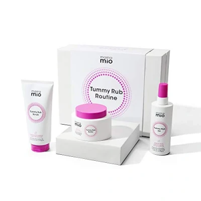 Image of Mama Mio Tummy Rub Routine Pregnancy Gift Set Ultimate Bump Care Protection Stretch Mark Kit Omega Rich Skin Complex