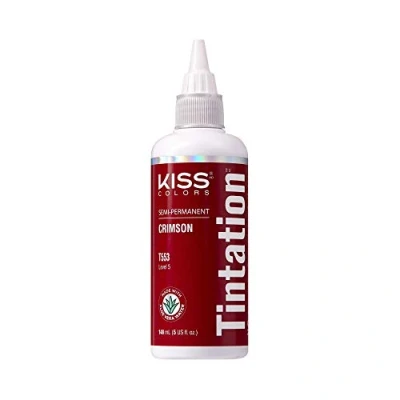 Image of Kiss Tintation Semi Permanent Hair Colour With Argan Oil, Aloe Vera Crimson T553
