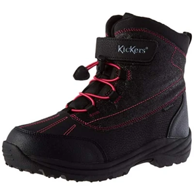 Image of KICKERS Women&#039;s Jump WPF Ankle Boot, Shiny Pink Black, 3.5 UK