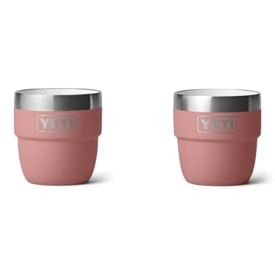 Image of YETI Rambler Espresso Cup, Vacuum Insulated Stainless Steel Stackable Sandstone Pink, 2 Pack 4 oz (118 ml)