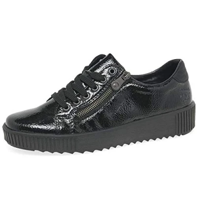 Image of Rieker Women&#039;s Damen Halbschuhe Schwarz Moccasin, 6 UK
