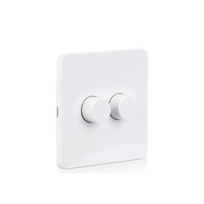 Image of Bluetooth Battery Rotary 2 Gang Dimmer Aurora AOne