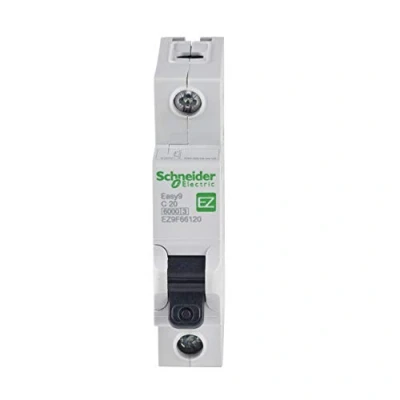 Image of Schneider Electric Easy9 MCB Miniature Circuit Breaker, 1 Pole, Type C, 6kA Breaking Capacity, 20A, 230V, EZ9F66120