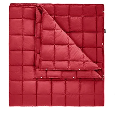 Image of KingCamp Camping Blanket Lightweight Outdoor 79 x 57 in, Travel Multifunctional Warm, Sleeping Blankets Ultralight with Snap Button, Quilt for Picnics Beach Hiking Car Indoor