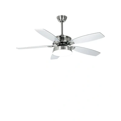 Image of Lucande LED ceiling fan Kuvio, nickel, CCT
