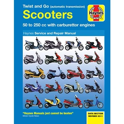 Image of Twist and Go (automatic transmission) Scooters Service Repair Manual 50 250cc with carburettor engines