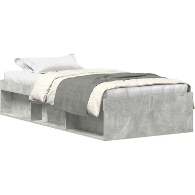 Image of vidaXL Bed Frame without Mattress Concrete Grey 90x200 cm