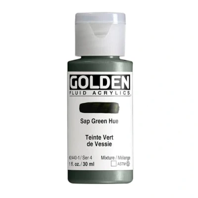 Image of Pro Art Golden Fluid Acrylic Paint 1 oz Historical Sap Green Hue