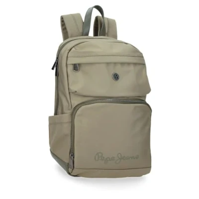 Image of Pepe Jeans Corin Laptop Backpack 13.3&quot; Green 25x37x10cm Polyester and PU 9.25L by Joumma Bags, green, One Size,