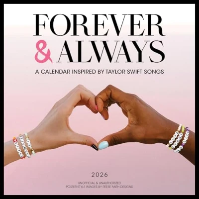 Image of Taylor Swift, Forever &amp; Always Song Art Calendar 2026
