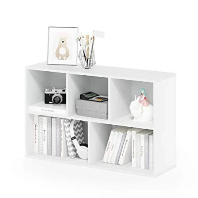 Image of Furinno Luder 5 Cube Reversible Open Shelf, White