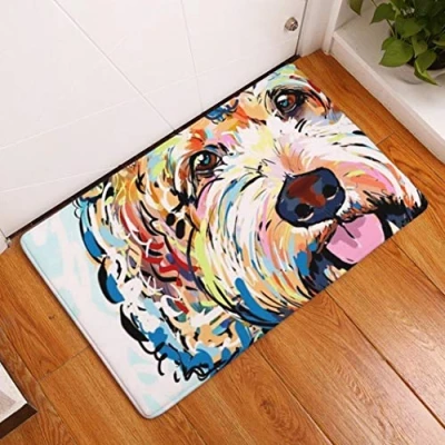 Image of Artistic9 Doormat inside, (TM) Anti slip Door Floor Mats Dog Pattern Rugs for Your Hallway,Bathroom,Indoor and Outdoor Areas 40X 60 cm (L)