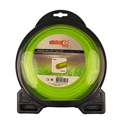 Image of Bricoferr BF100 13 Nylon Line for Grass Trimmer with Hexagonal Profile, 4 mm x 32 m