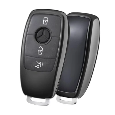 Image of OATSBASF Car Key Cover Suitable for Mercedes Benz, E Class S TPU Protective Case (DD Black)