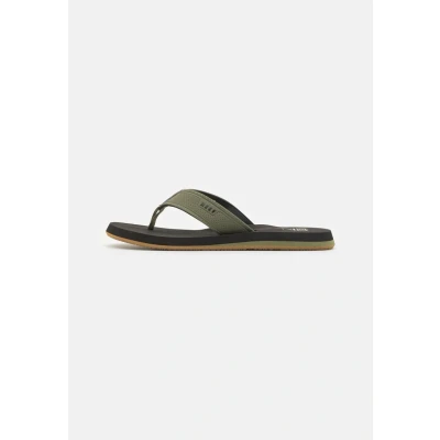 Image of Reef Men&#039;s The Layback Sandal, Black/Olive, 5 UK