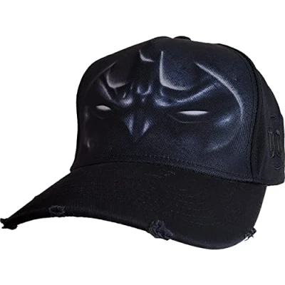 Image of DC Comics Men&#039;s Distressed With Metal Clasp Baseball Cap, Black, One Size UK