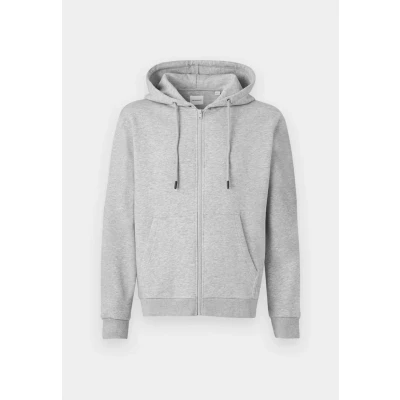 Image of Jack &amp; Jones Jjebradley Zipup sweatshirt, Men&#039;s, Size: Medium, Light grey melange