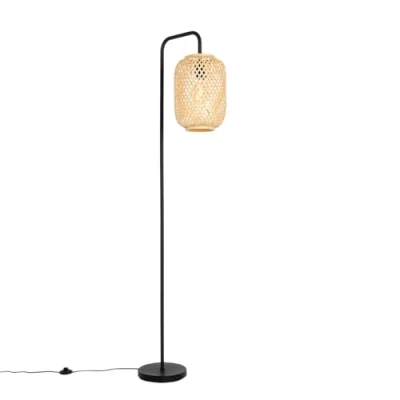 Image of Qazqa Oriental Floor lamp Bamboo Yvonne Suitable for LED E27 1 Light Living Room I Bedroom