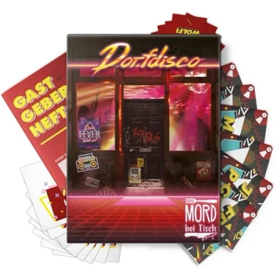 Image of MORD bei Tisch Crime Dinner for Home 4 to 6 People The Village Disco Case