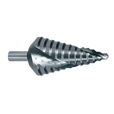 Image of RUKO HSSE Co 5 Spiral Fluted Step Drill Bit with Split Point, Bright Finish, 4.0 20.0 mm Diameter, Size 1, 75.0 Length, R101051E