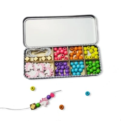 Image of COTTON TWIST Kids Unicorn Bracelet Making Craft Kit Children Creative Beading Jewellery Designing DIY Play Set with Tin Suitable for 3 8 Years