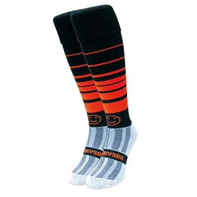 Image of WackySox Tiger Knee Length Rugby Socks Sports for Men and Women Womens Mens Walking Riding Hockey Football Running Club Team Activities