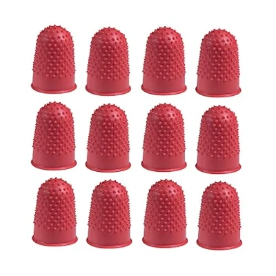 Image of Q Connect Thimblettes Size 00 Red (Pack of 12)