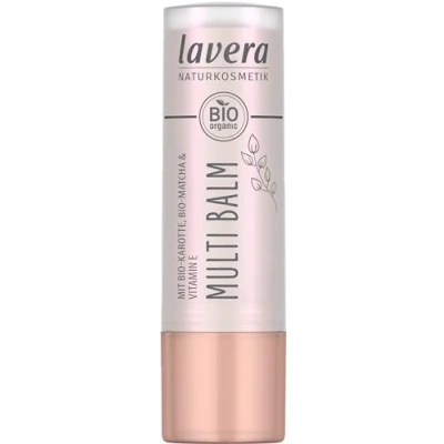 Image of lavera Multi Balm Sundown Gold 03 for eyes, lips or cheeks intense colour fresh glow melt in texture effortless blending vegan natural cosmetics 4.9 g
