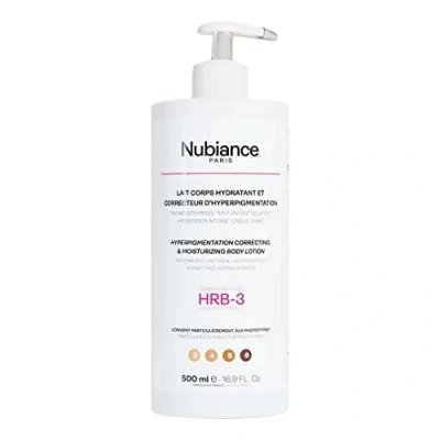 Image of NUBIANCE Lait Corps Unifiant &amp; Hydratant HRB 3, 500ml Soin protecteur et Anti Tache d&#039;hyperpigmentation Peaux Sèches, Mixtes Grasse Peau Hydratée Souple