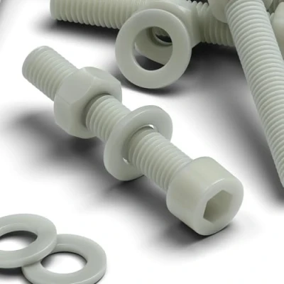 Image of 10x Glass Filled Reinforced Super Nylon Socket Head, M10 x 50mm, Plastic Nuts and Bolts, Washers, Hexagon.