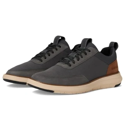 Image of Cole Haan Men&#039;s Grand Remix Sneakers, Magnet/British Tan/Oat, 8 UK