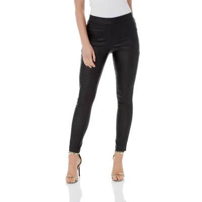 Image of Roman Womens Faux Leather Pull On Elastic Waist Trousers Black Size 12 UK
