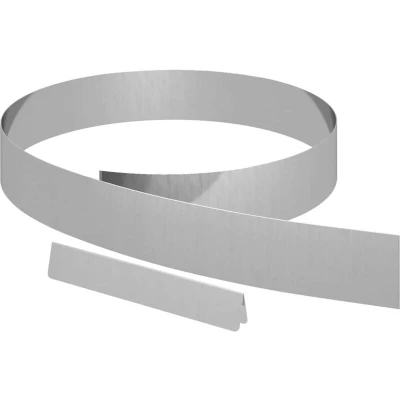 Image of vidaXL Garden Lawn Edging Silver 450 x 10 cm Galvanised steel