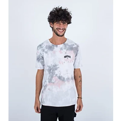 Image of Hurley Men&#039;s Evd Tie Dye Groove S/S T Shirt, Platinum, XL