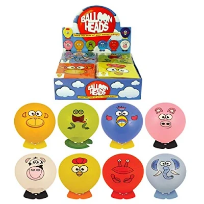 Image of Animal Balloon Heads DIY Animals Party Bag Favour, Pocket Money Toy, Reward Toy Prize, Stocking Filler (1)
