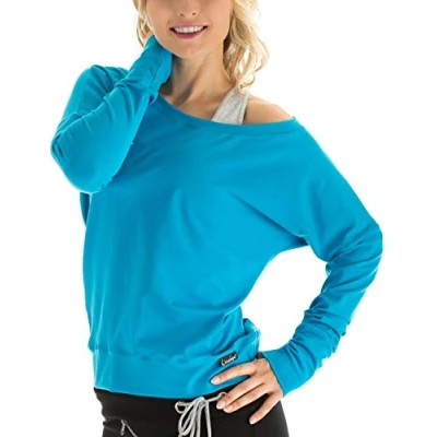 Image of Winshape Ladies&#039; Long Sleeved Casual Sport Dance Fitness, Womens, Longsleeve Freizeit turquoise, M