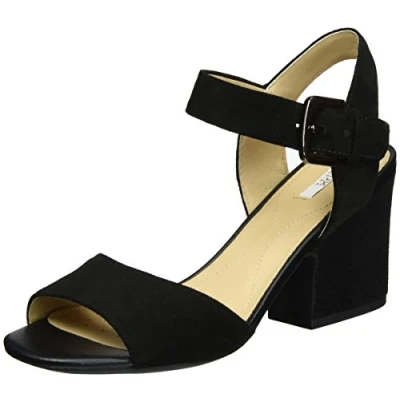 Image of Geox D Marilyse B, Women’s Wedge Heels Sandals, Black (Blackc9999), 3 UK (36 EU)