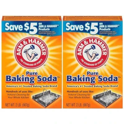 Image of Arm &amp; Hammer Pure Baking Soda 907g Pack of 2 Versatile Household Essential Ideal for Kitchen, Bathroom, and Laundry Use!